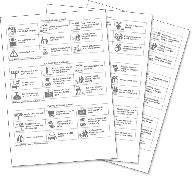 Cycling Fallacies Bingo!